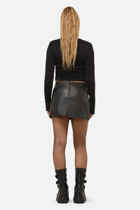 Dangerfield - Sleaze Punk PU Skirt - black