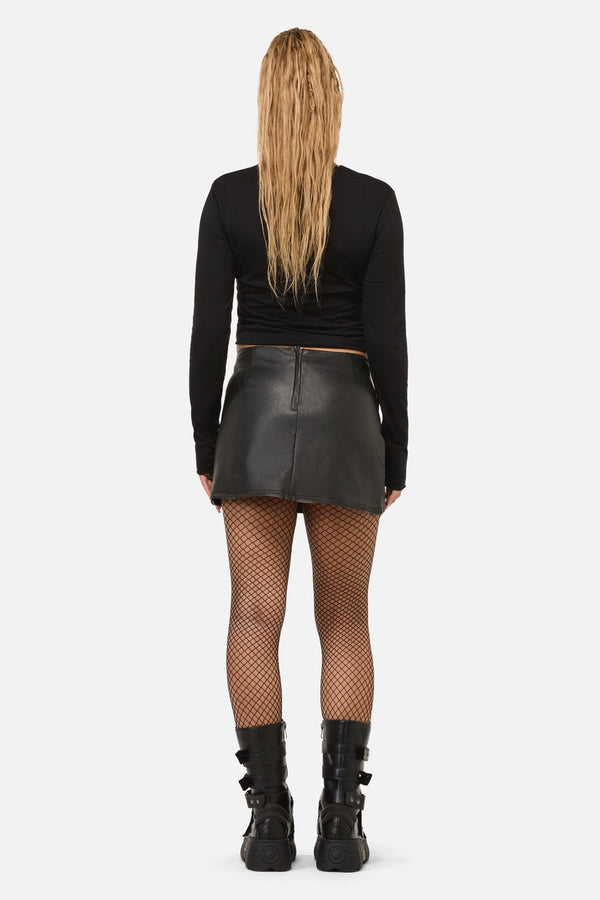 Dangerfield - Sleaze Punk PU Skirt - black