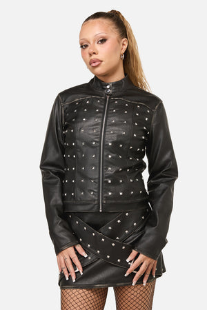 Dangerfield - Sleaze Punk PU Jacket - black