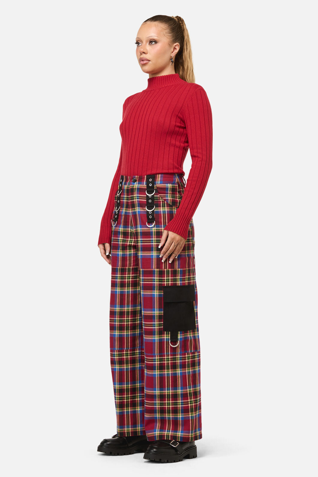 Dangerfield - Crowned Tartan Cargo - red