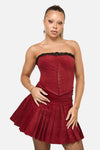 Dangerfield - Mabel Velvet Corset - red