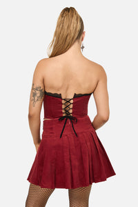 Dangerfield - Mabel Velvet Corset - red