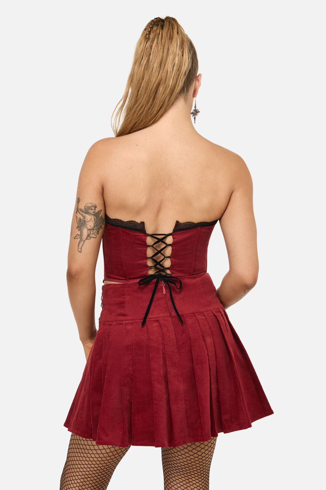 Dangerfield - Mabel Velvet Corset - red