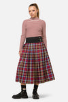 Dangerfield - Crowned Tartan Skirt - red