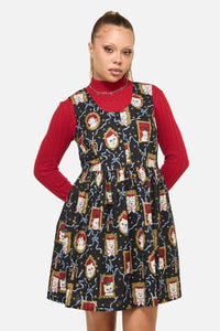 Dangerfield - Offical Cat Portrait Dress - black