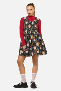 Dangerfield - Offical Cat Portrait Dress - black