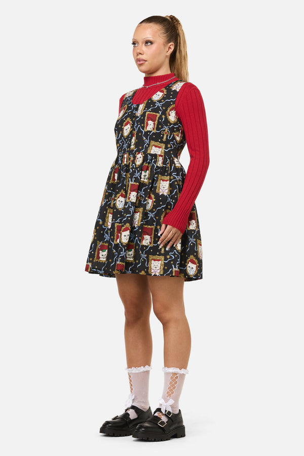 Dangerfield - Offical Cat Portrait Dress - black