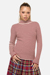Dangerfield - Mii Stripe Knit - red-cream