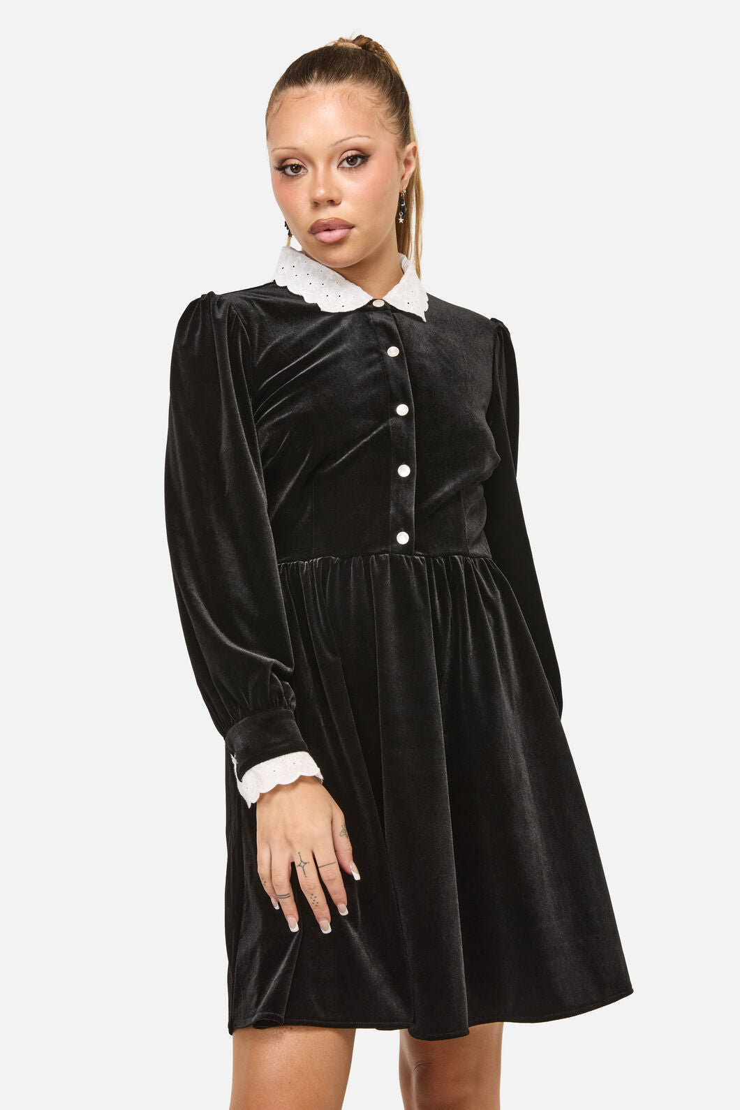 Dangerfield - Mabel Velvet Dress - black