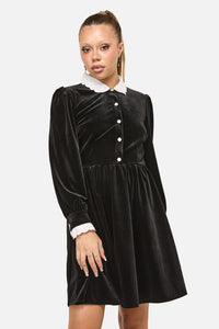 Dangerfield - Mabel Velvet Dress - black
