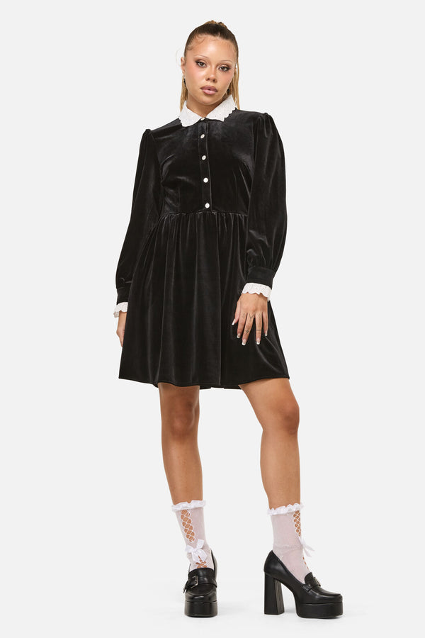 Dangerfield - Mabel Velvet Dress - black