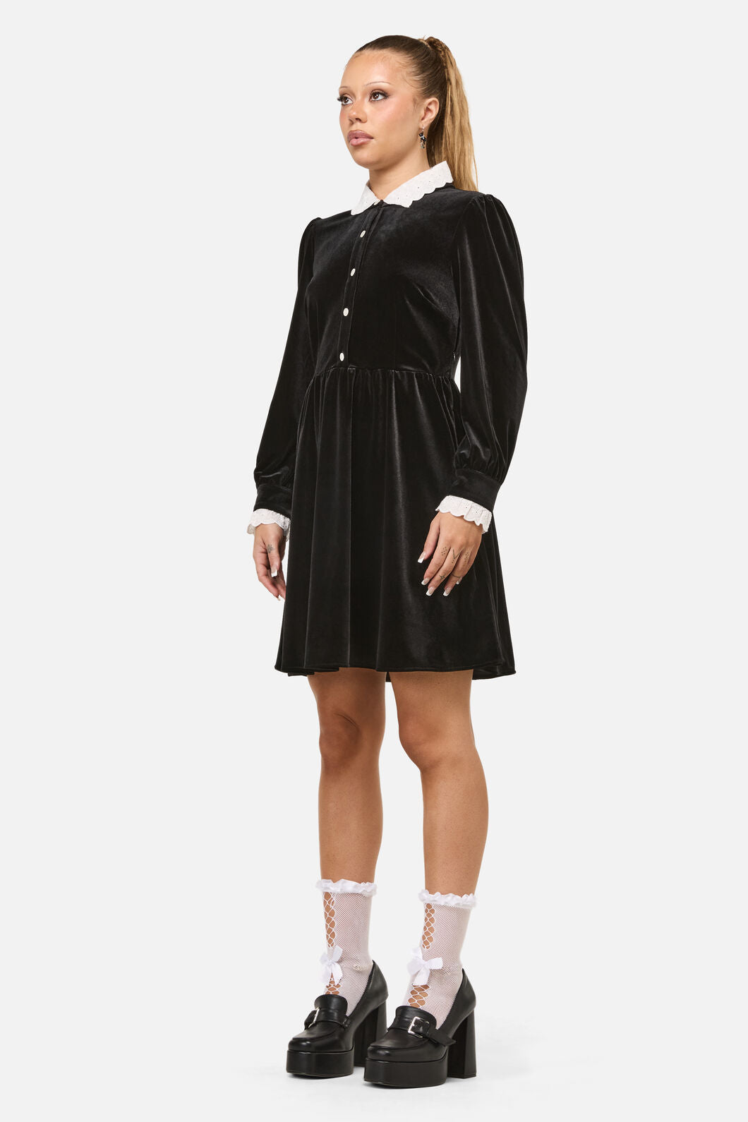 Dangerfield - Mabel Velvet Dress - black