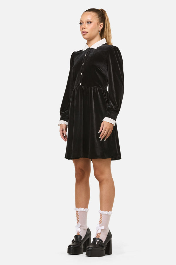 Dangerfield - Mabel Velvet Dress - black