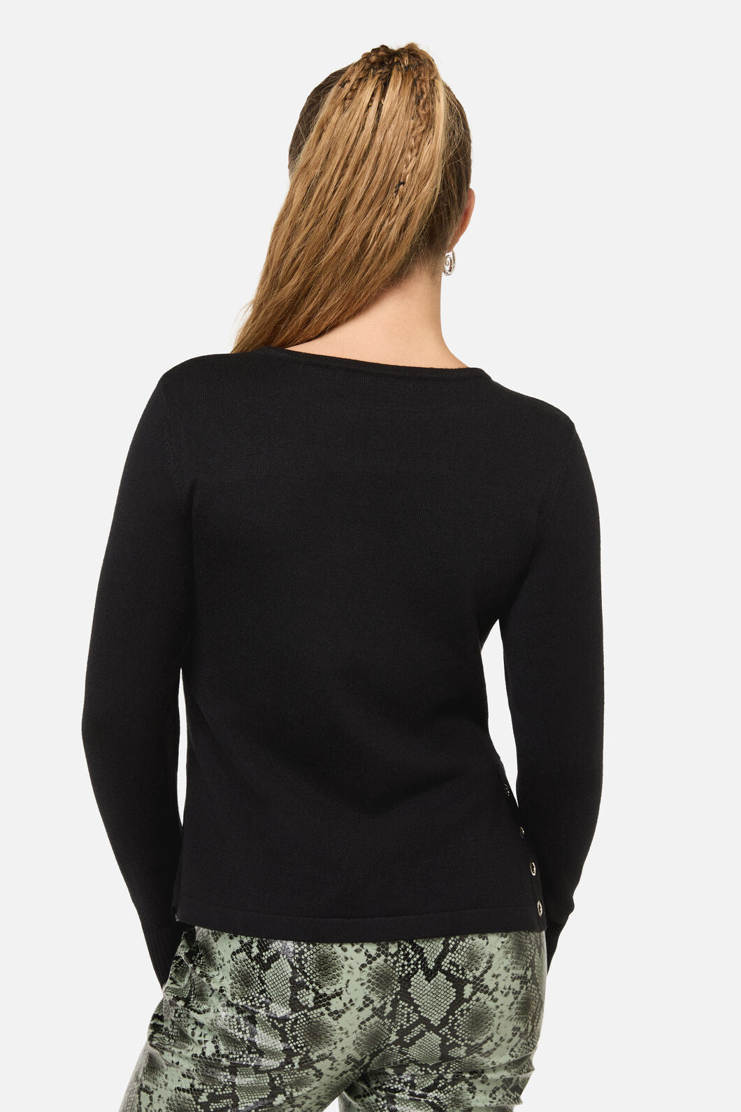 Dangerfield - Y2K Basic Eyelet Knit Jumper - black