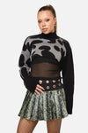 Dangerfield - Y2K Sigil Turtleneck Crop Knit - black