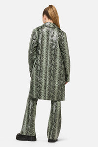 Dangerfield - Y2K Snakey Mid Length Coat - grey