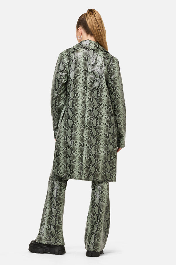 Dangerfield - Y2K Snakey Mid Length Coat - grey
