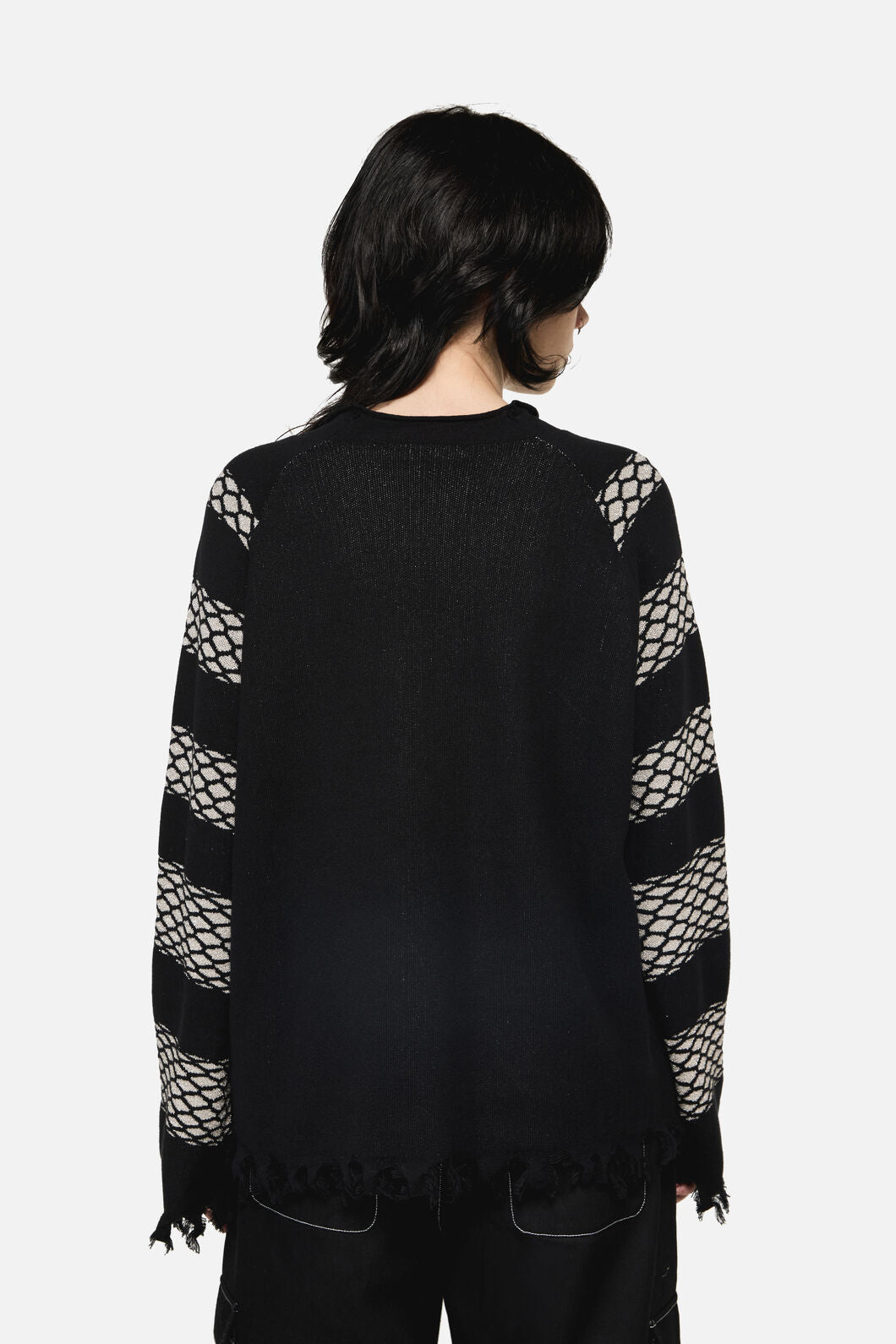 Dangerfield - Slithering Goth Knit - black-white