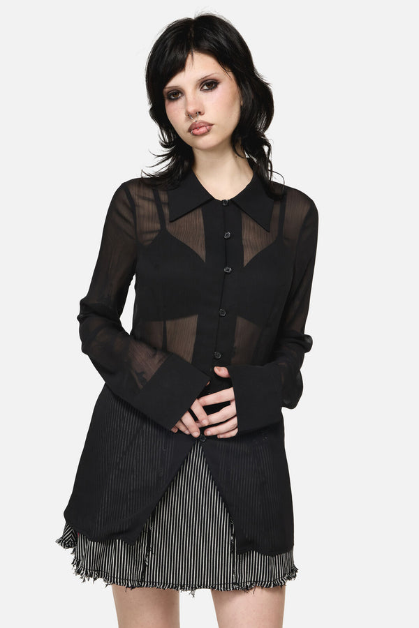 Dangerfield - Serpent Goth Blouse - black
