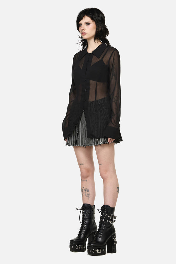 Dangerfield - Serpent Goth Blouse - black