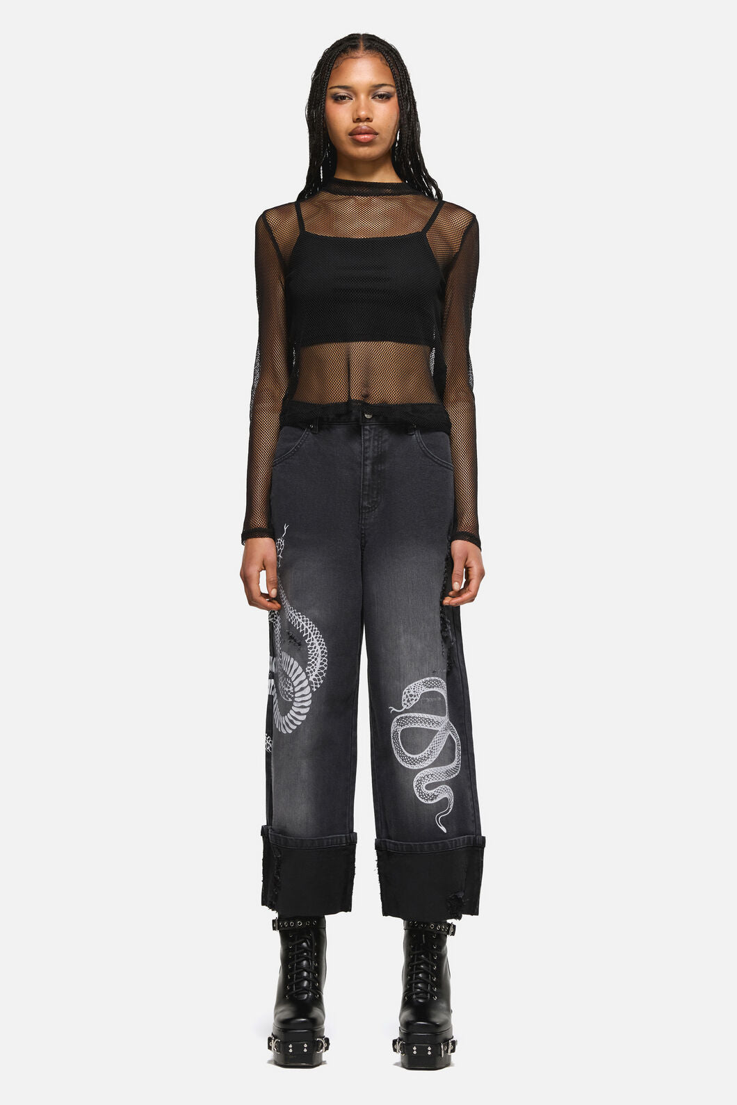 Dangerfield - Slithering Goth Jean - black
