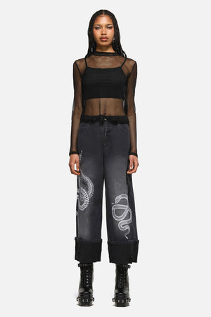 Dangerfield - Slithering Goth Jean - black