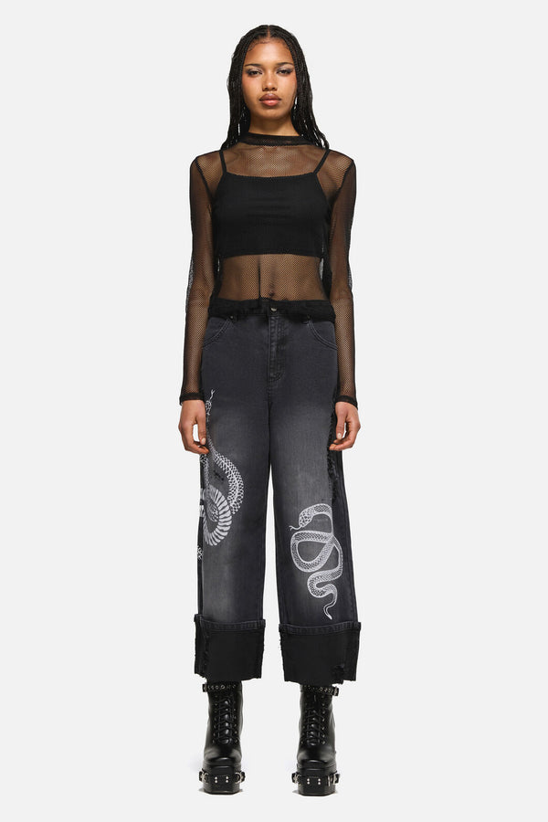 Dangerfield - Slithering Goth Jean - black