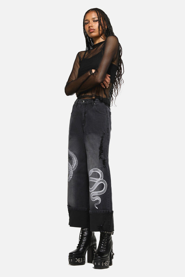 Dangerfield - Slithering Goth Jean - black