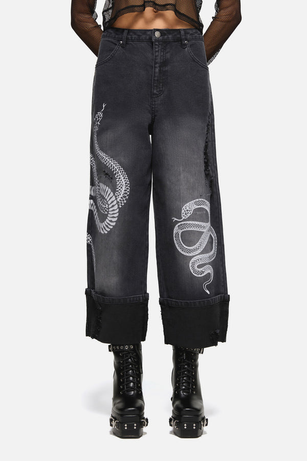 Dangerfield - Slithering Goth Jean - black