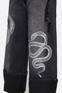 Dangerfield - Slithering Goth Jean - black