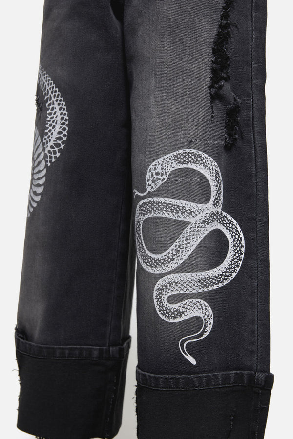 Dangerfield - Slithering Goth Jean - black