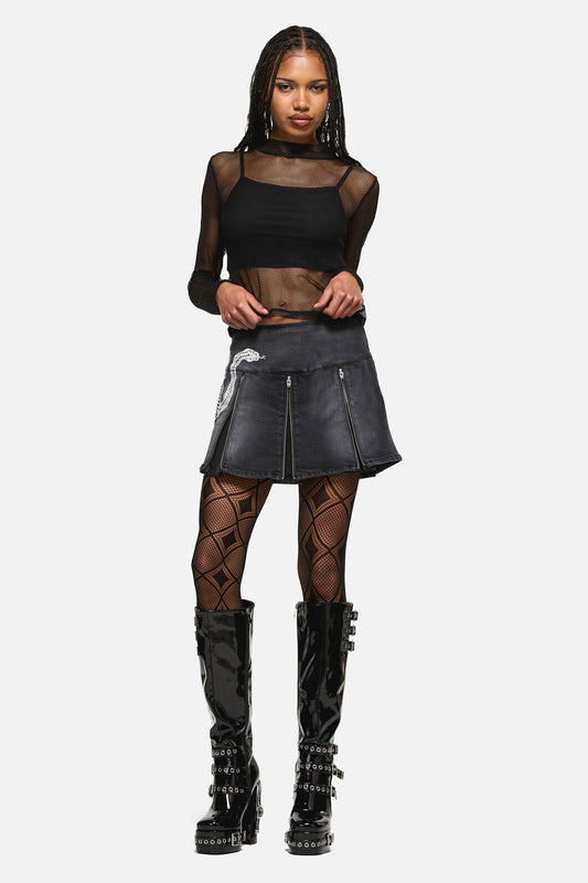 Dangerfield - Slithering Goth Skort - black