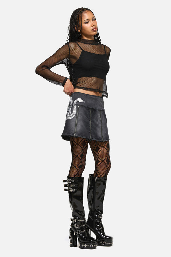 Dangerfield - Slithering Goth Skort - black