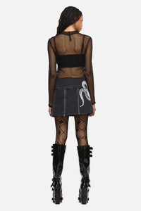 Dangerfield - Slithering Goth Skort - black