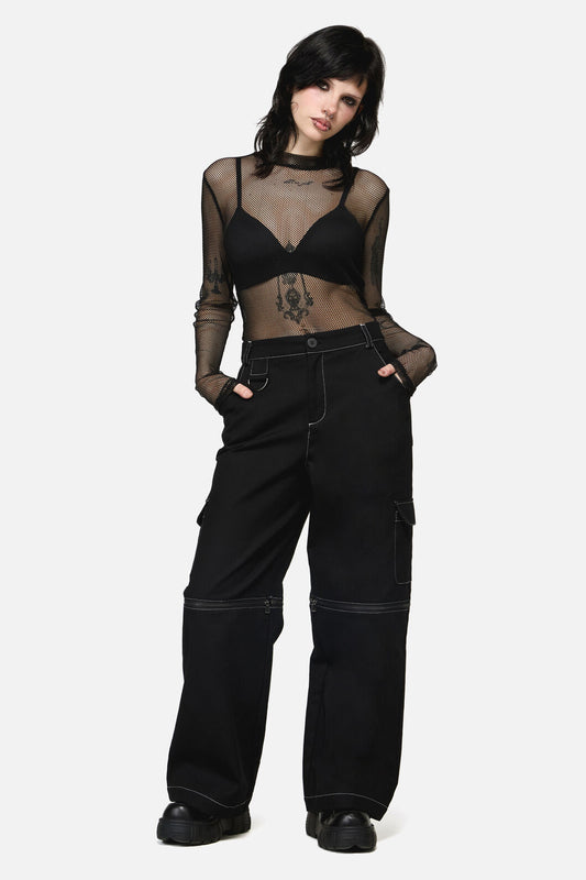 Dangerfield - Serpent Goth Cargo Pant - black