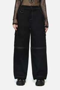 Dangerfield - Serpent Goth Cargo Pant - black