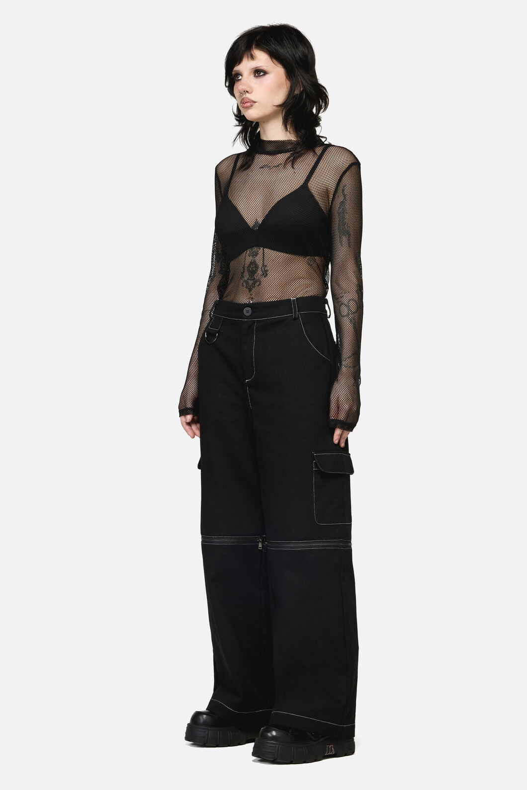 Dangerfield - Serpent Goth Cargo Pant - black