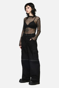 Dangerfield - Serpent Goth Cargo Pant - black