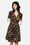 Dangerfield - Reptilian Print Dress - multi