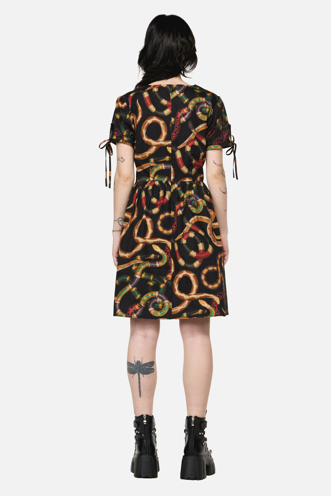 Dangerfield - Reptilian Print Dress - multi