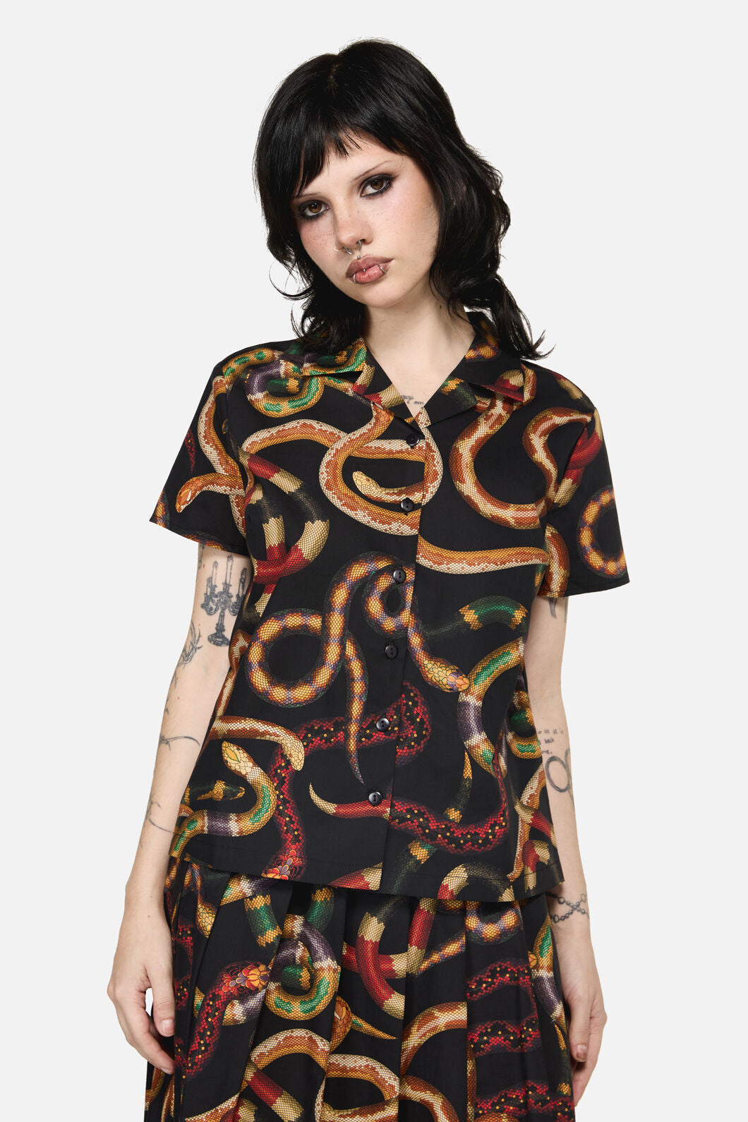 Dangerfield - Reptilian Print Blouse - multi