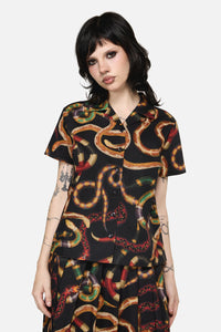 Dangerfield - Reptilian Print Blouse - multi