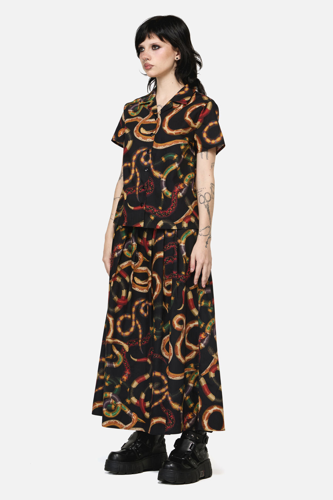 Dangerfield - Reptilian Print Blouse - multi
