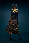 Dangerfield - Reptilian Print Midi Skirt - multi