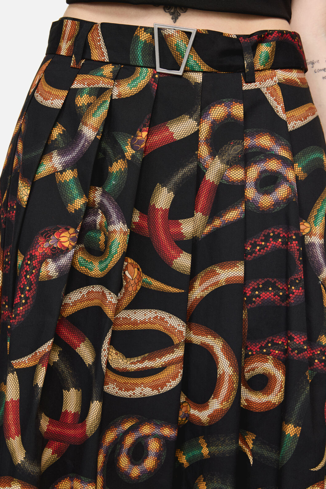 Dangerfield - Reptilian Print Midi Skirt - multi