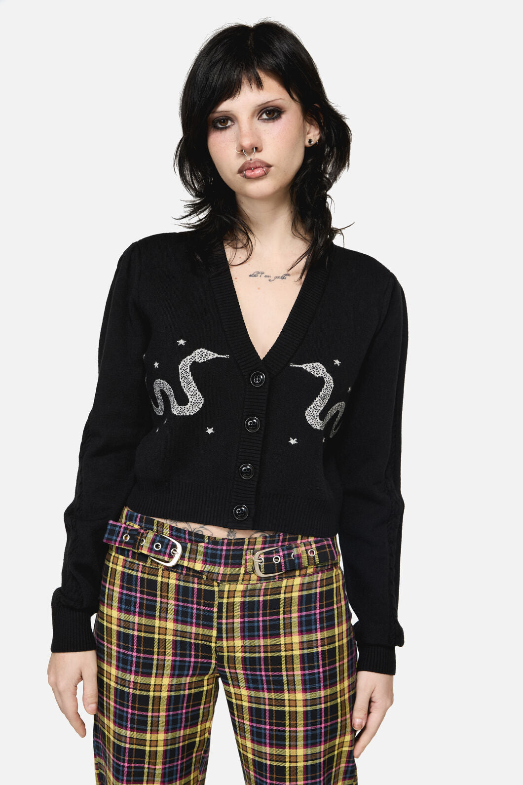 Dangerfield - Slithering Goth Cardigan - black