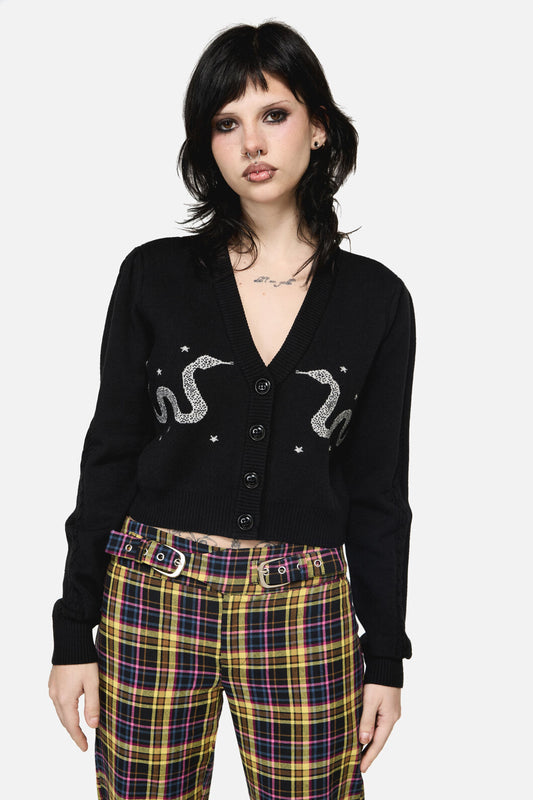 Dangerfield - Slithering Goth Cardigan - black