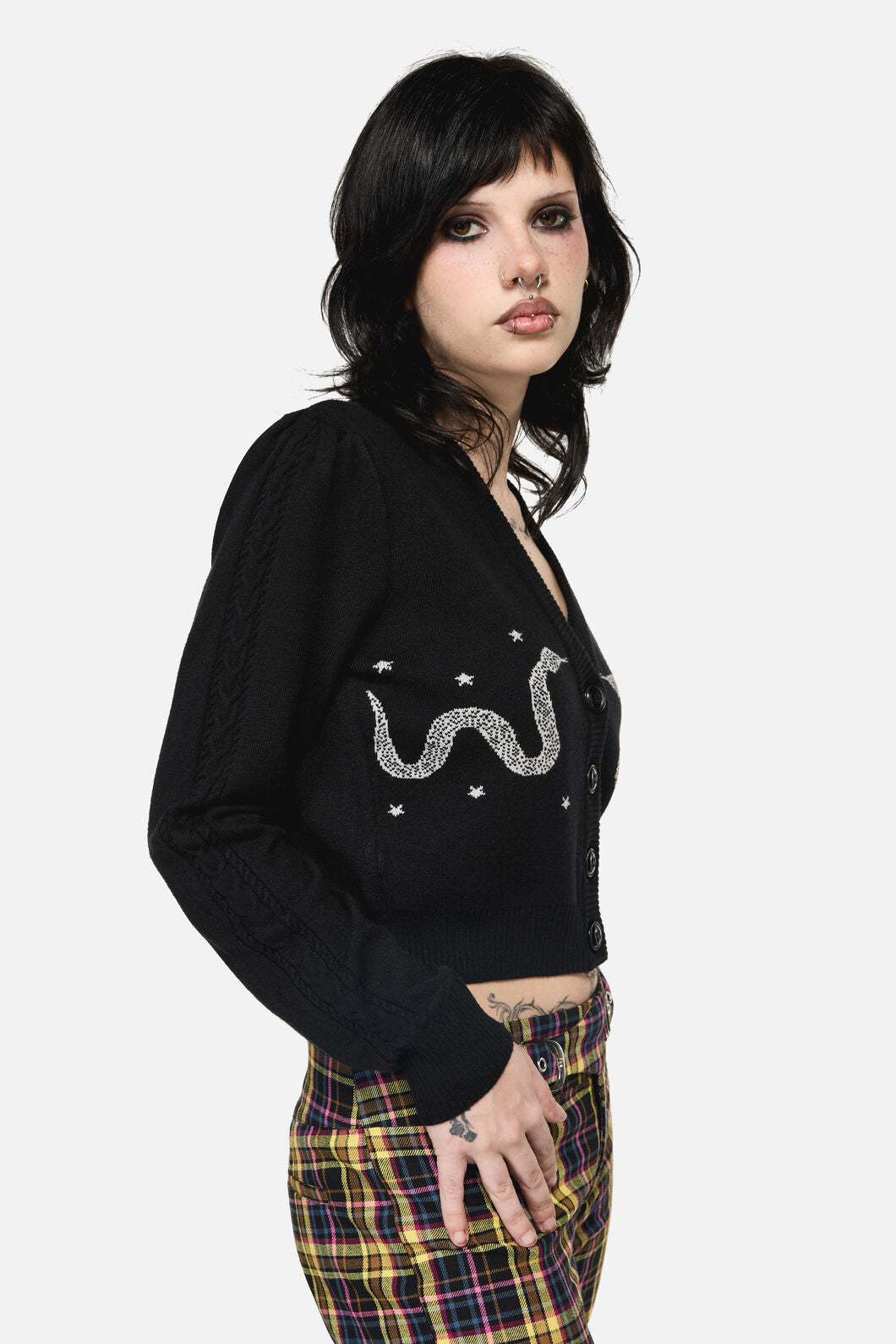 Dangerfield - Slithering Goth Cardigan - black