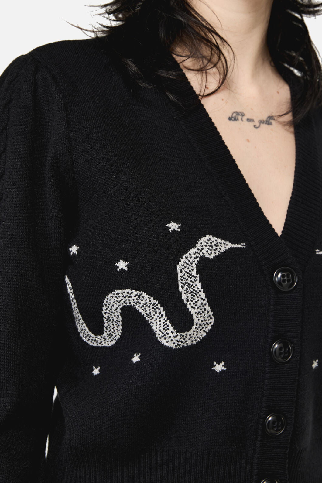 Dangerfield - Slithering Goth Cardigan - black