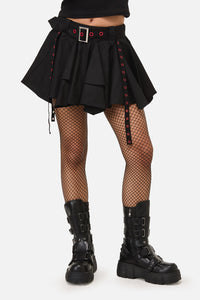 Dangerfield - Heathen Goth Eyelet Skort - black